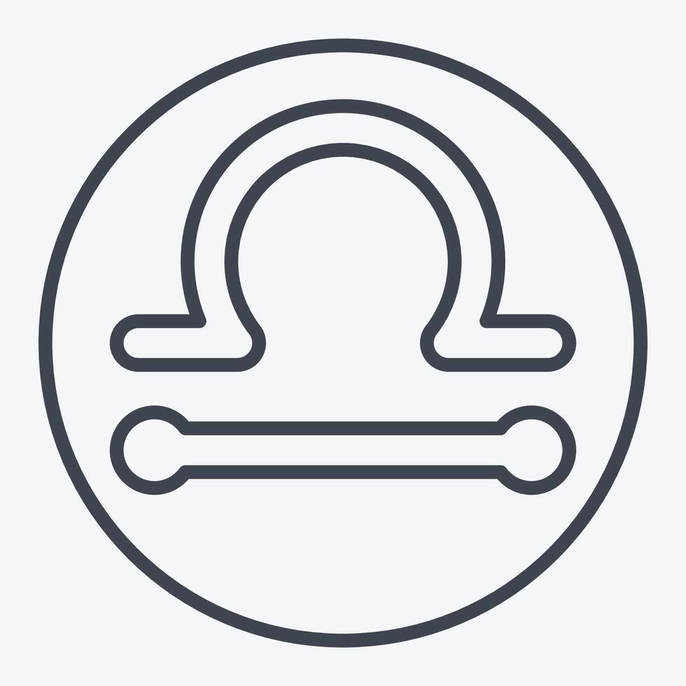 Icon Libra. related to Astrology symbol. line style. design editable vector