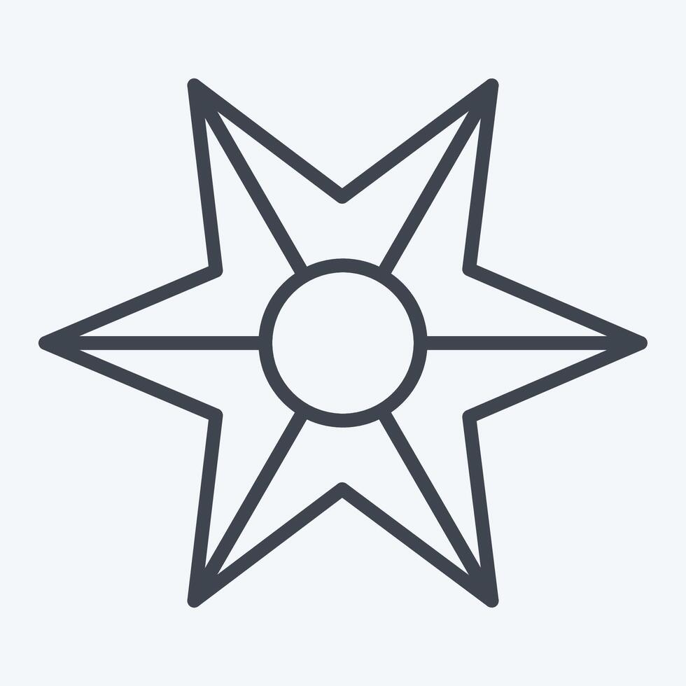 Icon Star Astrology. related to Astrology symbol. line style. design editable vector