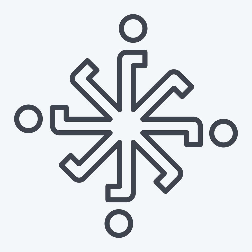 Icon Symbol Astrology. related to Astrology symbol. line style. design editable vector