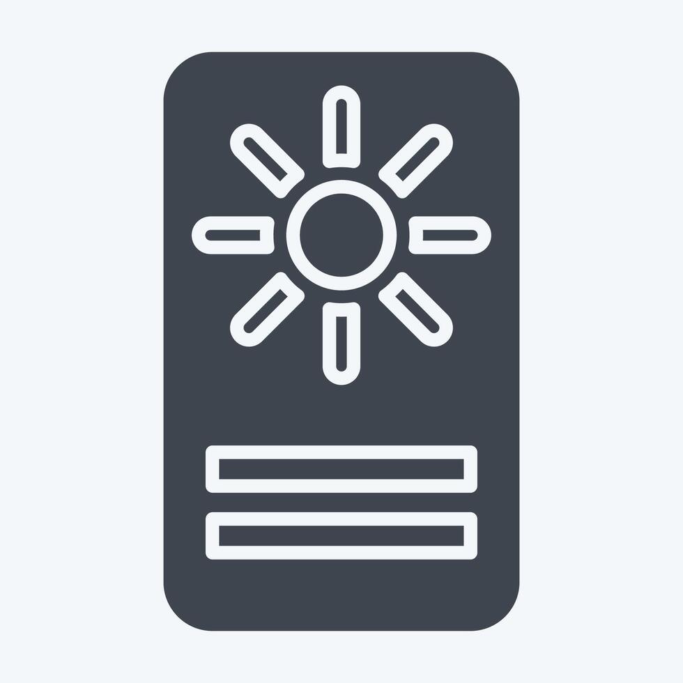 Icon Astrology Card. related to Astrology symbol. glyph style. design editable vector