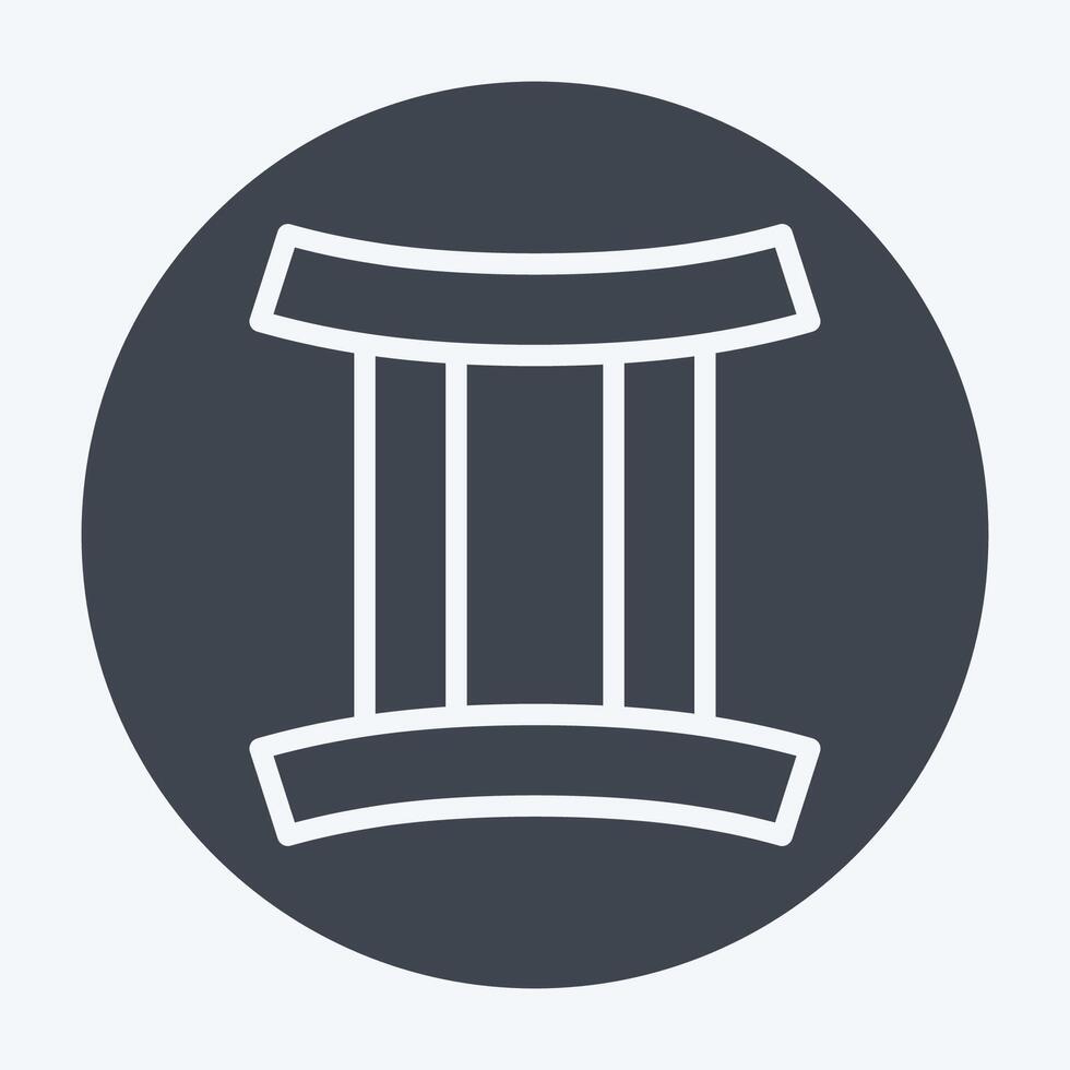 Icon Astrology Gemini. related to Astrology symbol. glyph style. design editable vector