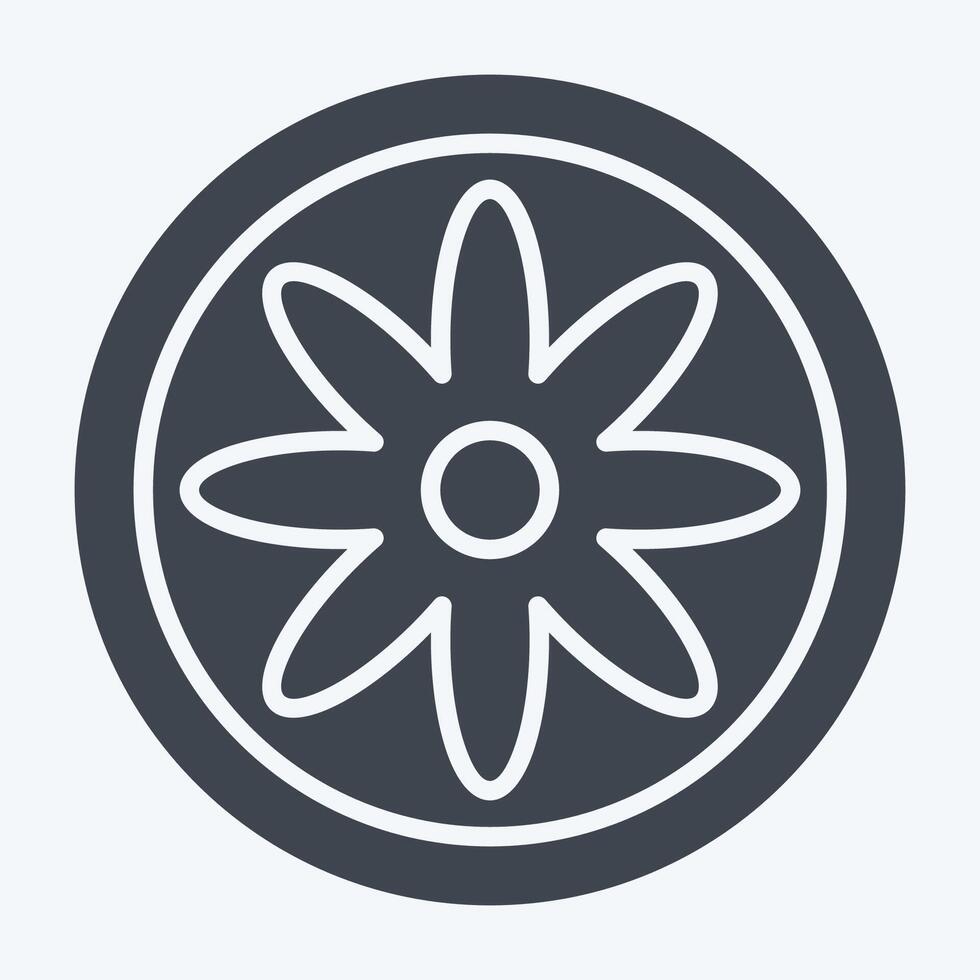 Icon Bohemian. related to Astrology symbol. glyph style. design editable vector