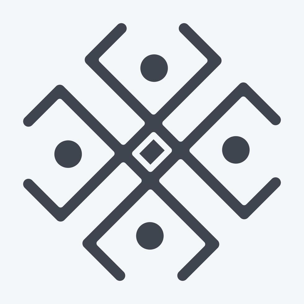 Icon Astrology Symbol. related to Astrology symbol. glyph style. design editable vector