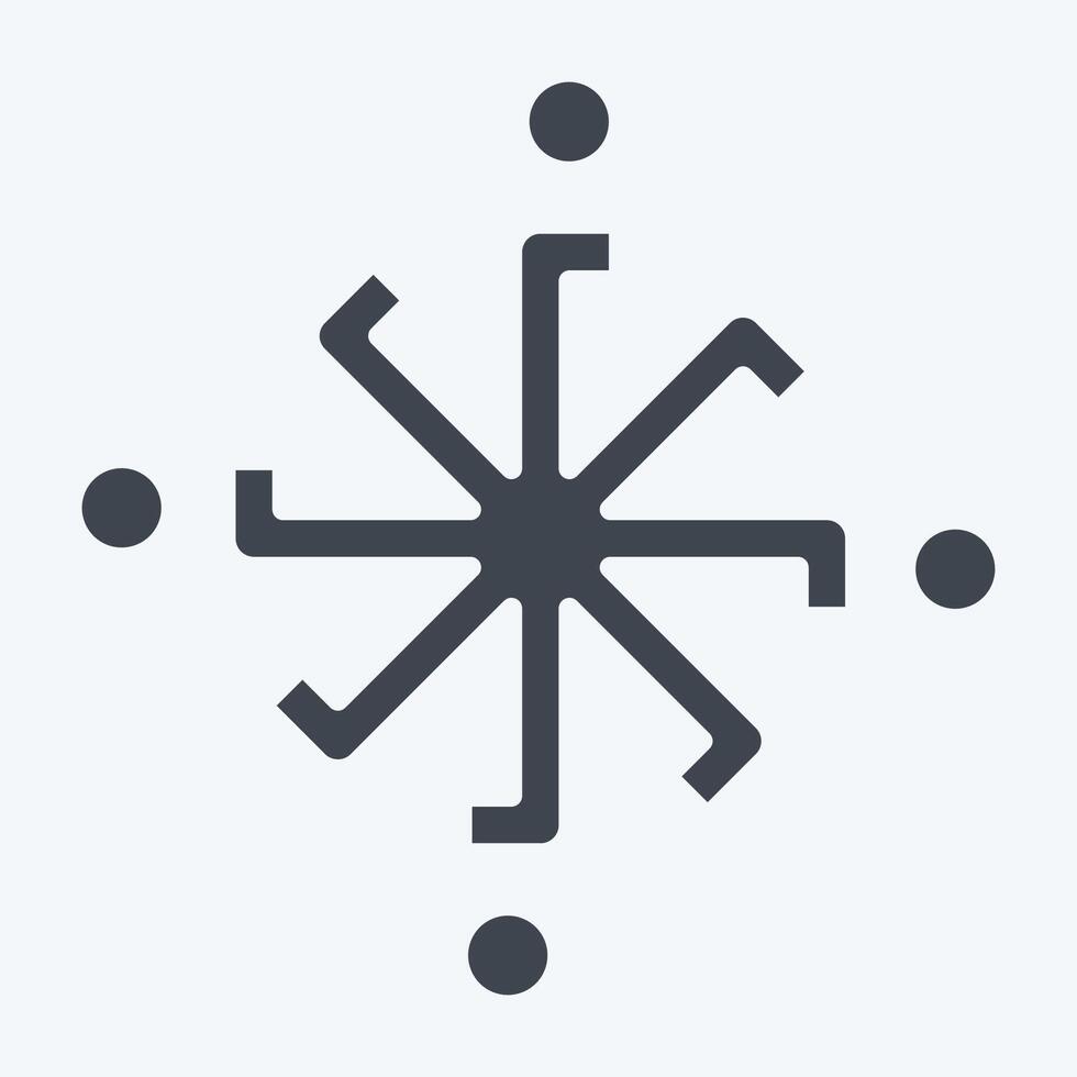 Icon Symbol Astrology. related to Astrology symbol. glyph style. design editable vector