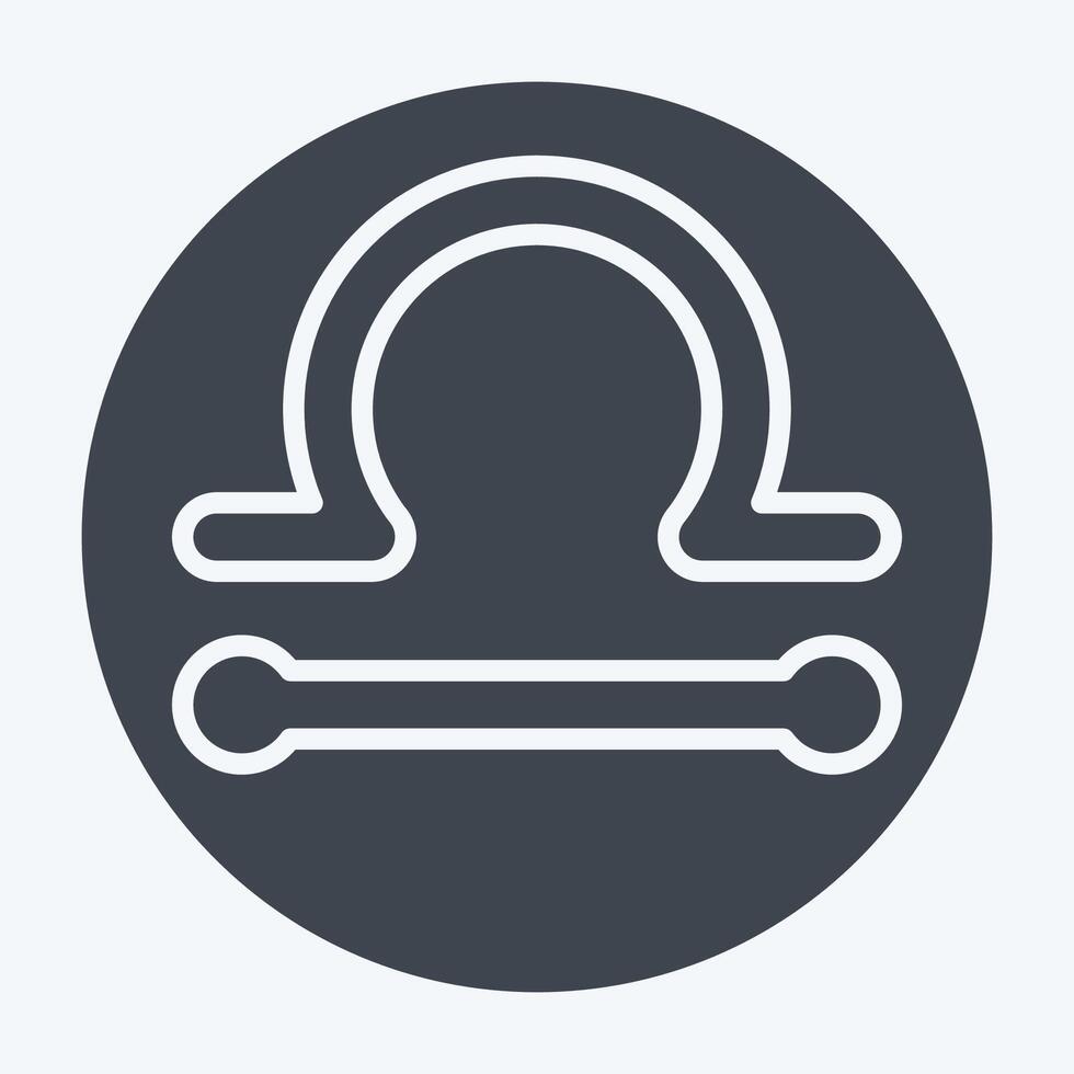 Icon Libra. related to Astrology symbol. glyph style. design editable vector
