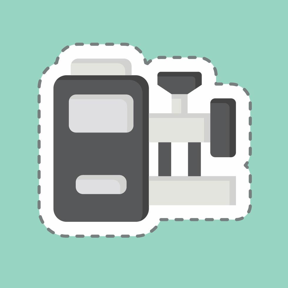 Sticker line cut Production Machine. related to Industry symbol. design editable vector