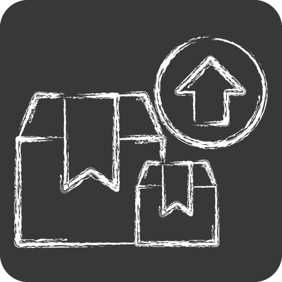 Icon Box. related to Industry symbol. chalk Style. design editable vector