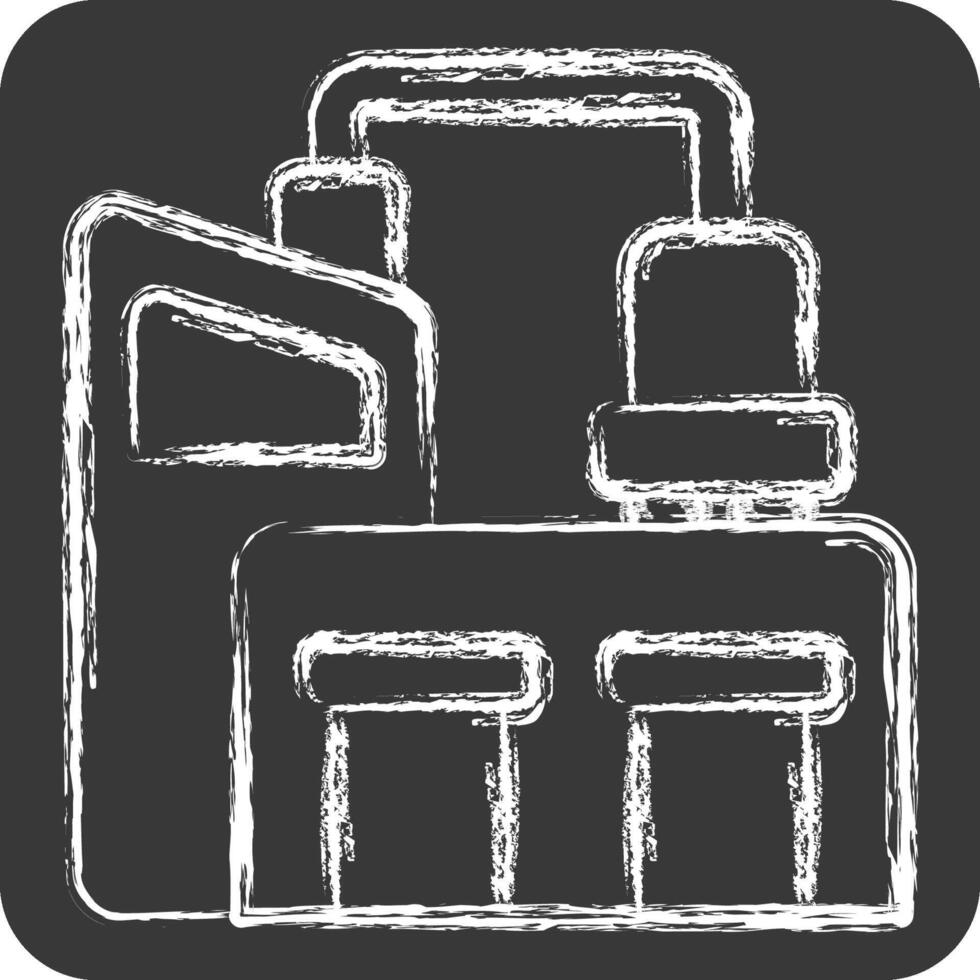 Icon Bussiness. related to Industry symbol. chalk Style. design editable vector