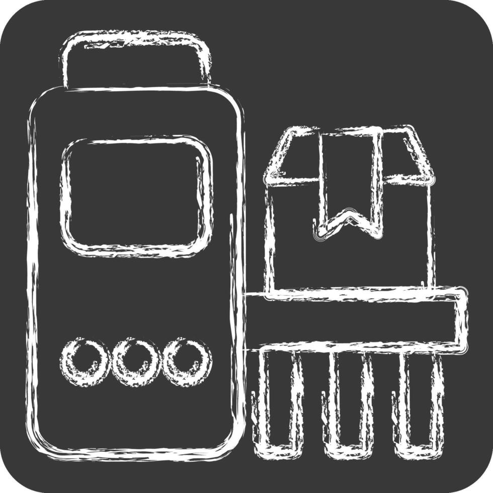 Icon Conveyor. related to Industry symbol. chalk Style. design editable vector