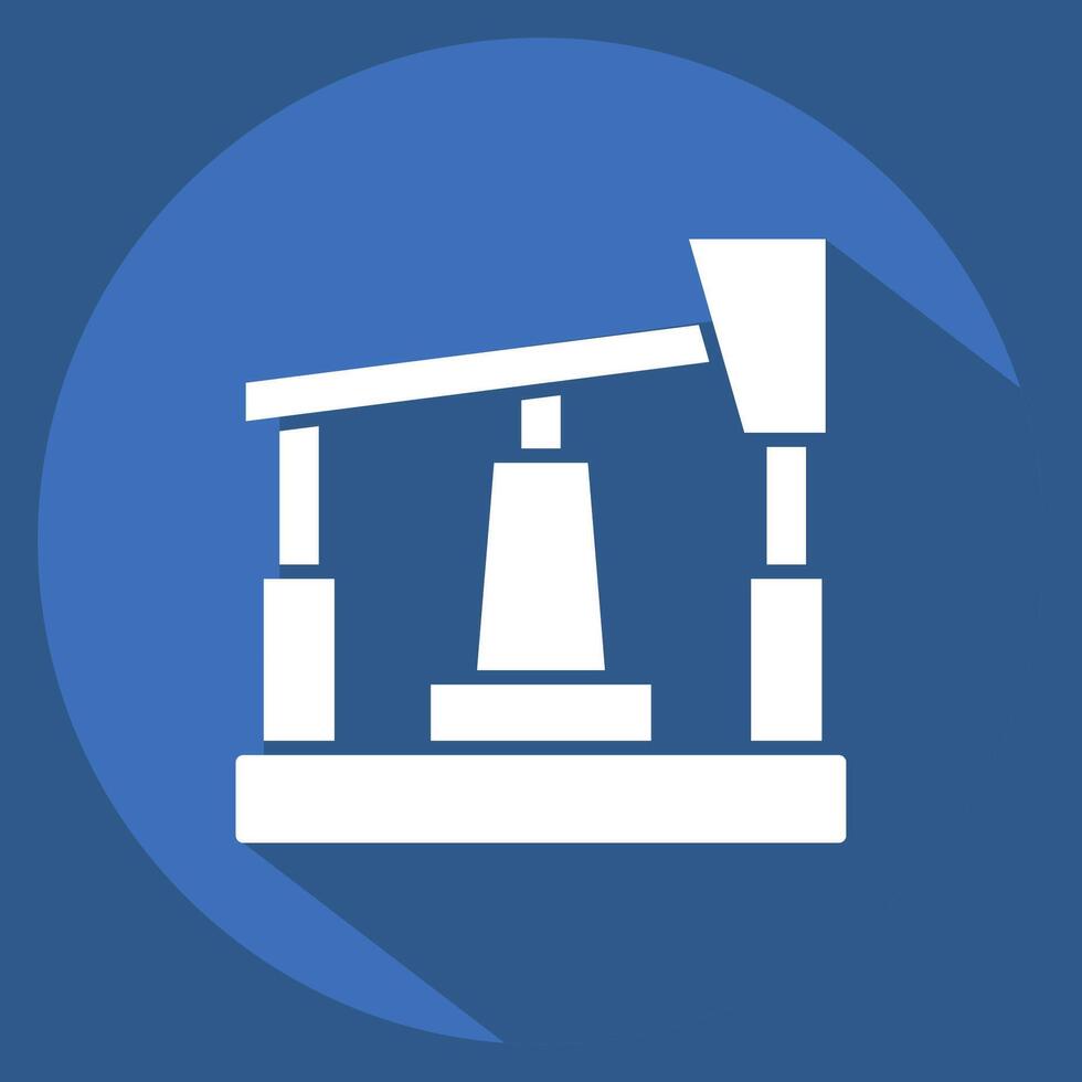 Icon Oil Pump. related to Industry symbol. long shadow style. design editable vector