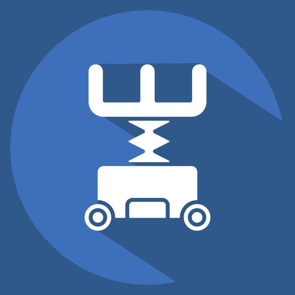 Icon Scissor Lift. related to Industry symbol. long shadow style. design editable vector