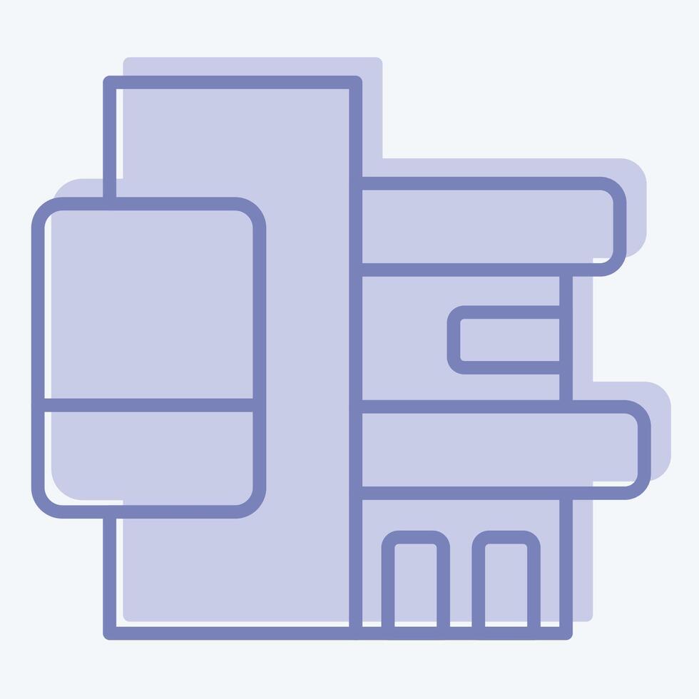 Icon Company Office. related to Industry symbol. two tone style. design editable vector