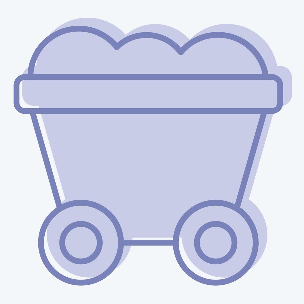 Icon Coal. related to Industry symbol. two tone style. design editable vector