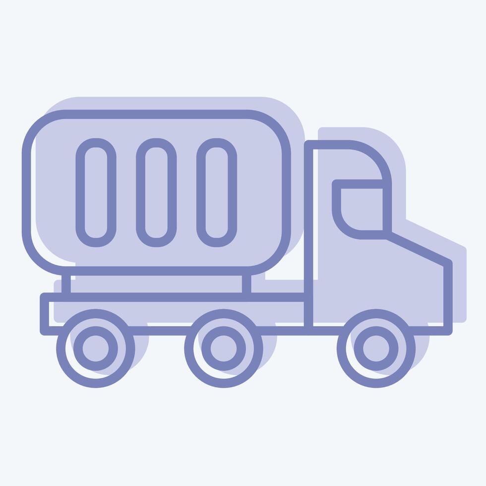 Icon Container Truck. related to Industry symbol. two tone style. design editable vector