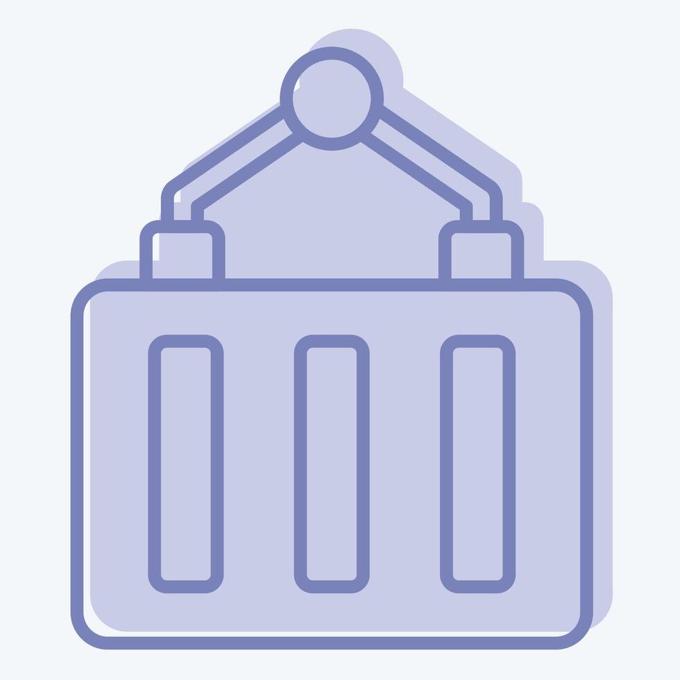 Icon Container. related to Industry symbol. two tone style. design editable vector