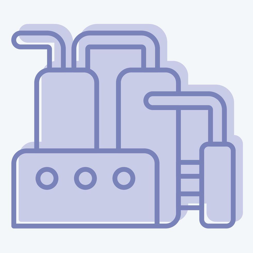 Icon Refinery. related to Industry symbol. two tone style. design editable vector