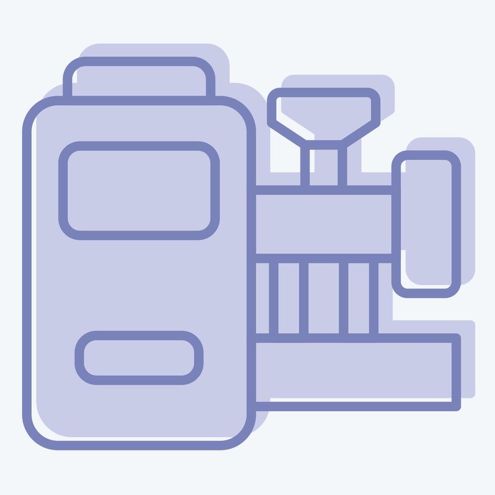 Icon Production Machine. related to Industry symbol. two tone style. design editable vector