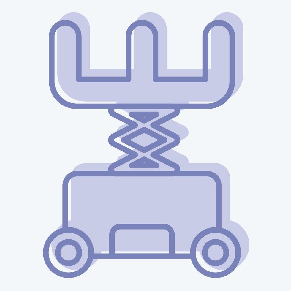 Icon Scissor Lift. related to Industry symbol. two tone style. design editable vector