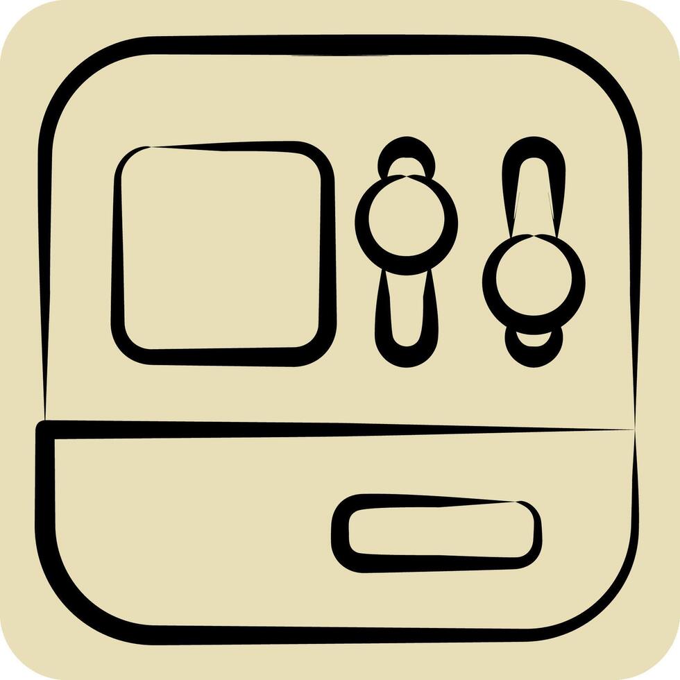 Icon Dashboard. related to Industry symbol. hand drawn style. design editable vector