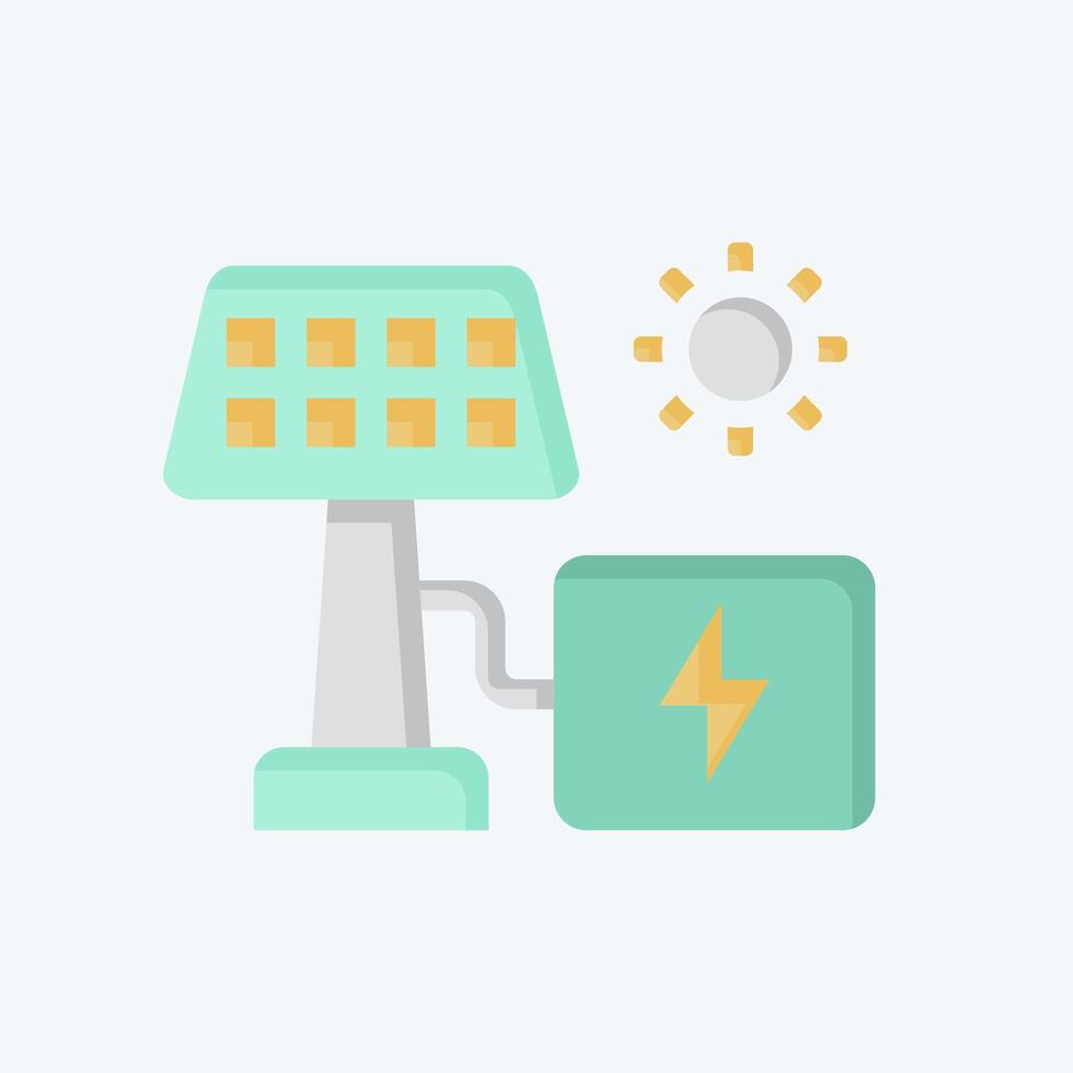 Icon Solar Energy. related to Industry symbol. flat style. design editable vector