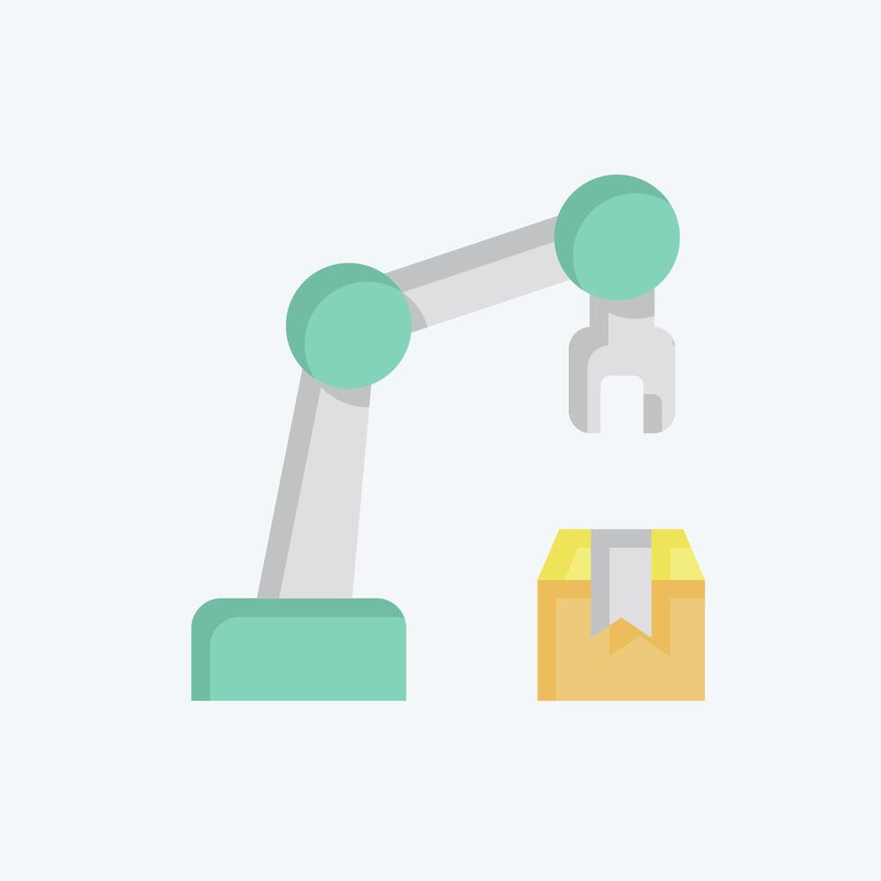 Icon Arm Robot. related to Industry symbol. flat style. design editable vector