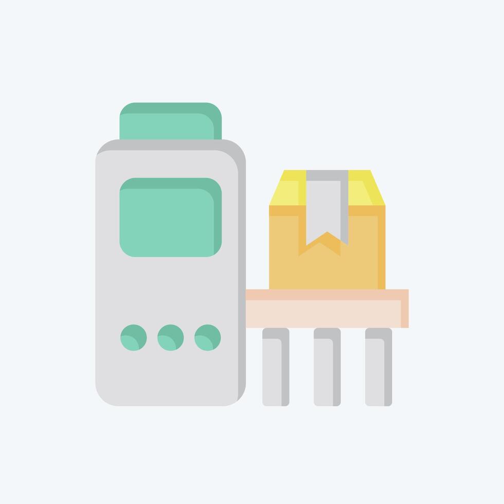 Icon Conveyor. related to Industry symbol. flat style. design editable vector