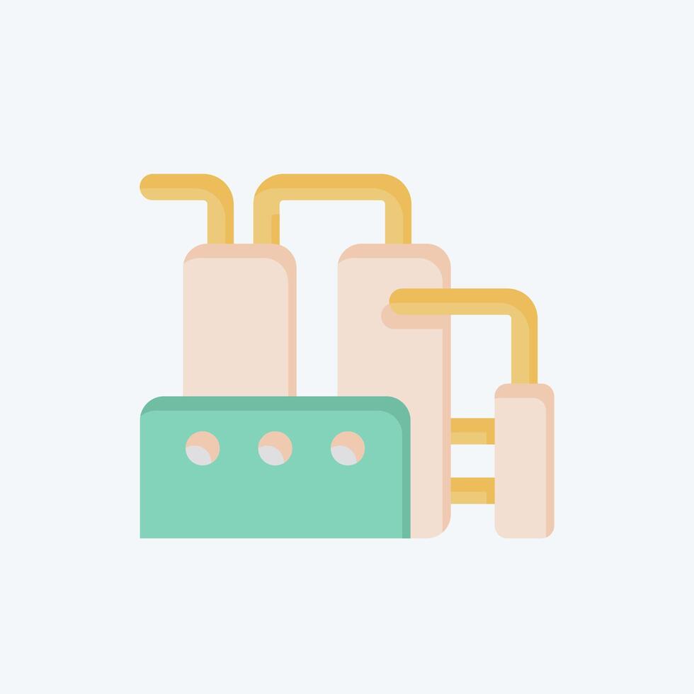 Icon Refinery. related to Industry symbol. flat style. design editable vector