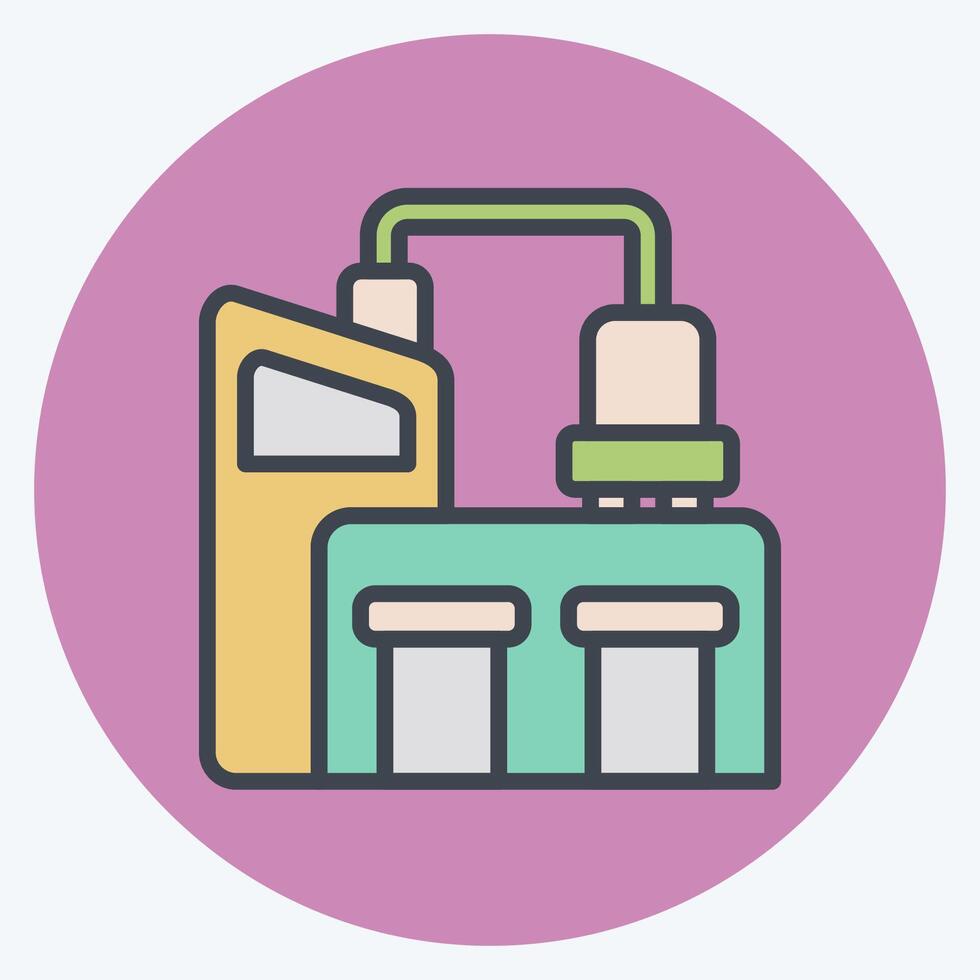 Icon Bussiness. related to Industry symbol. color mate style. design editable vector