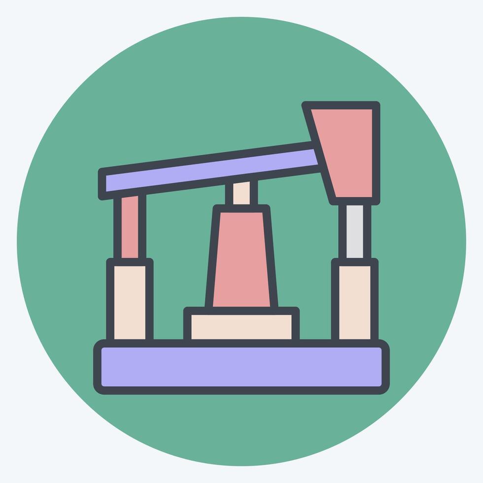 Icon Oil Pump. related to Industry symbol. color mate style. design editable vector