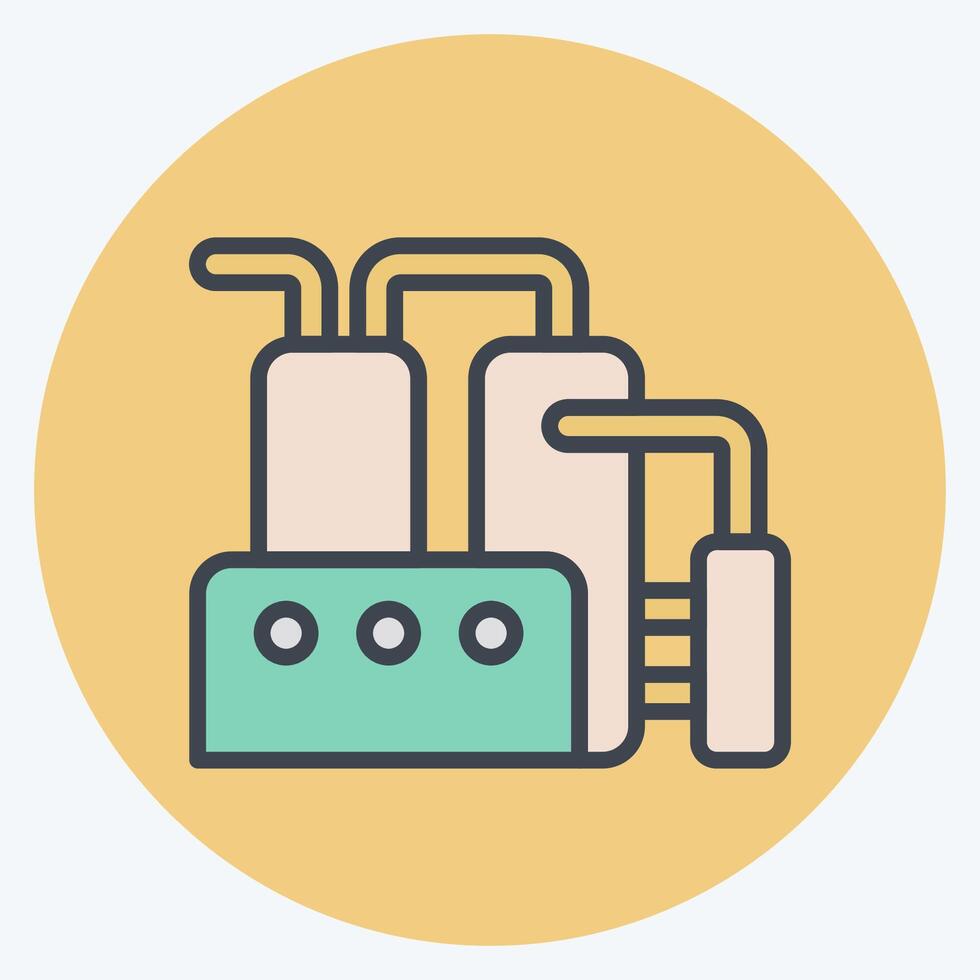 Icon Refinery. related to Industry symbol. color mate style. design editable vector