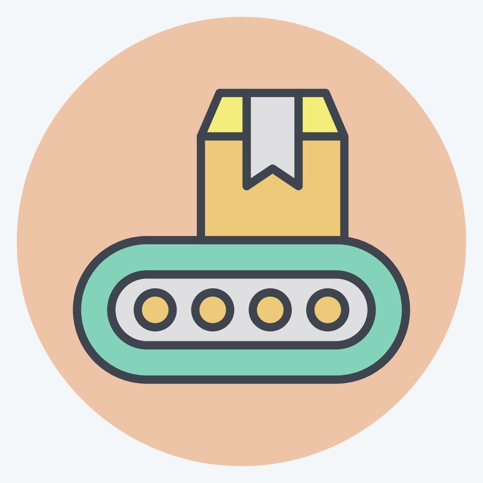 Icon Industrial Robot. related to Industry symbol. color mate style. design editable vector