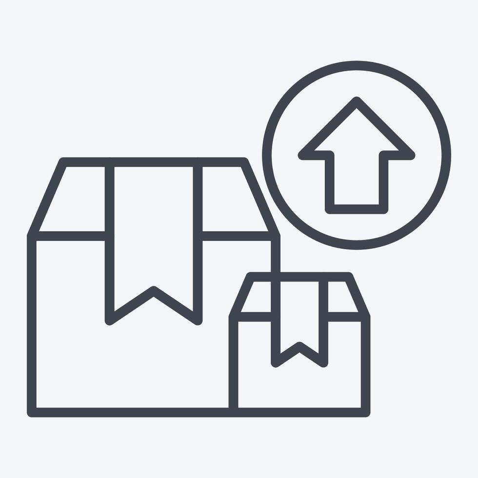 Icon Box. related to Industry symbol. line style. design editable vector