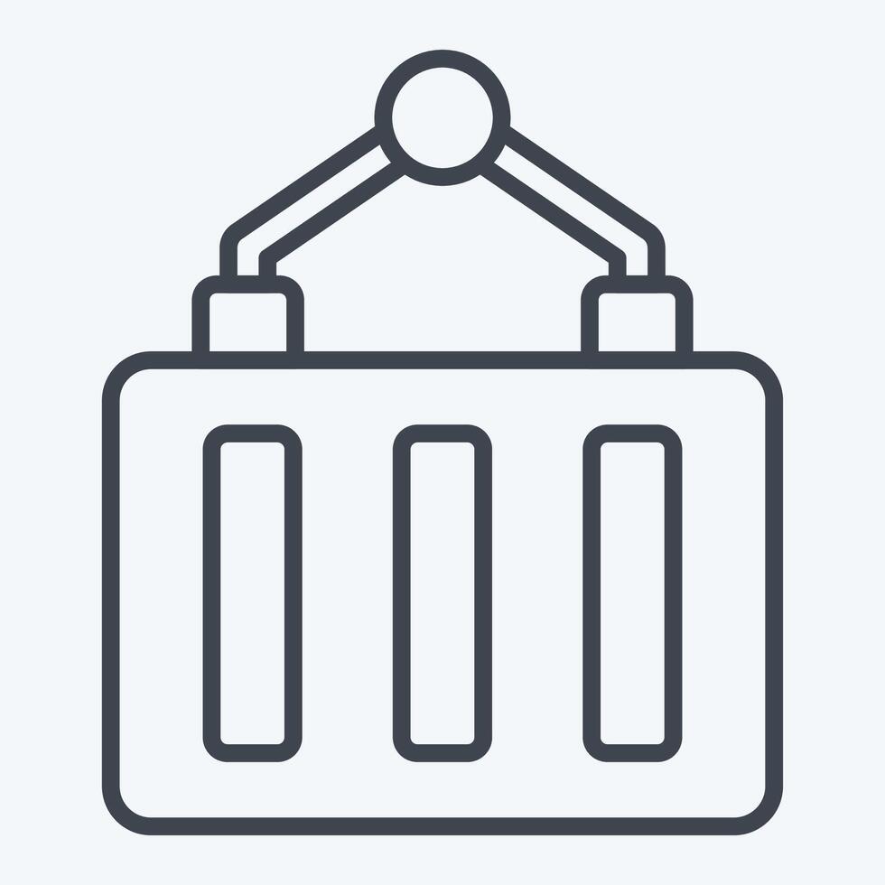Icon Container. related to Industry symbol. line style. design editable vector