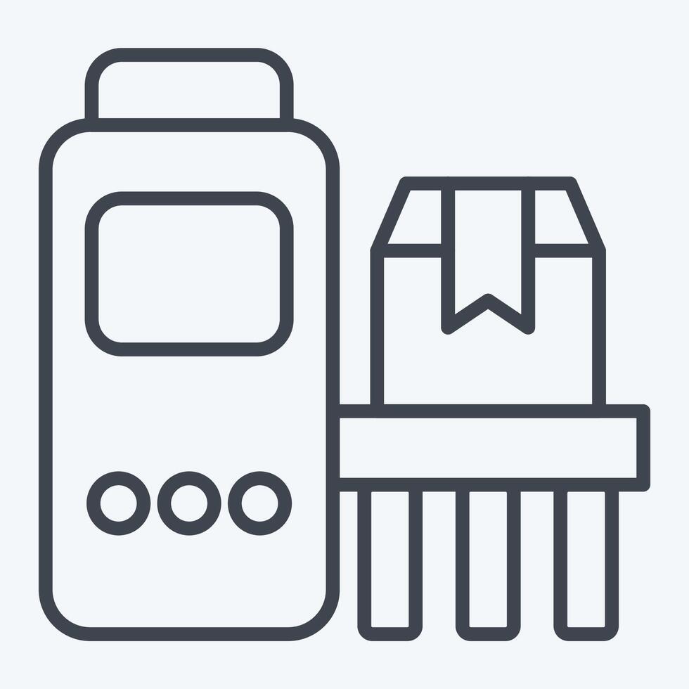 Icon Conveyor. related to Industry symbol. line style. design editable vector
