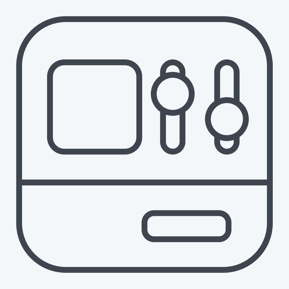 Icon Dashboard. related to Industry symbol. line style. design editable vector