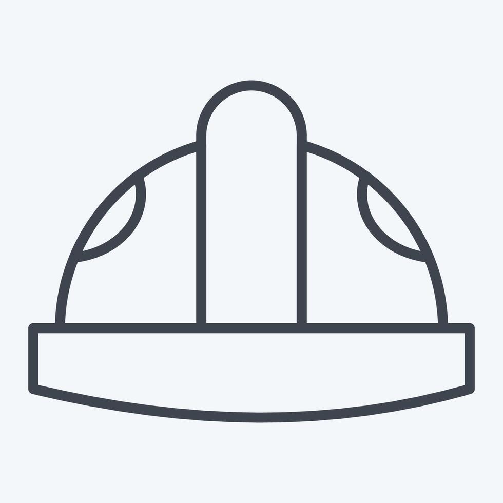 Icon Helmat. related to Industry symbol. line style. design editable vector