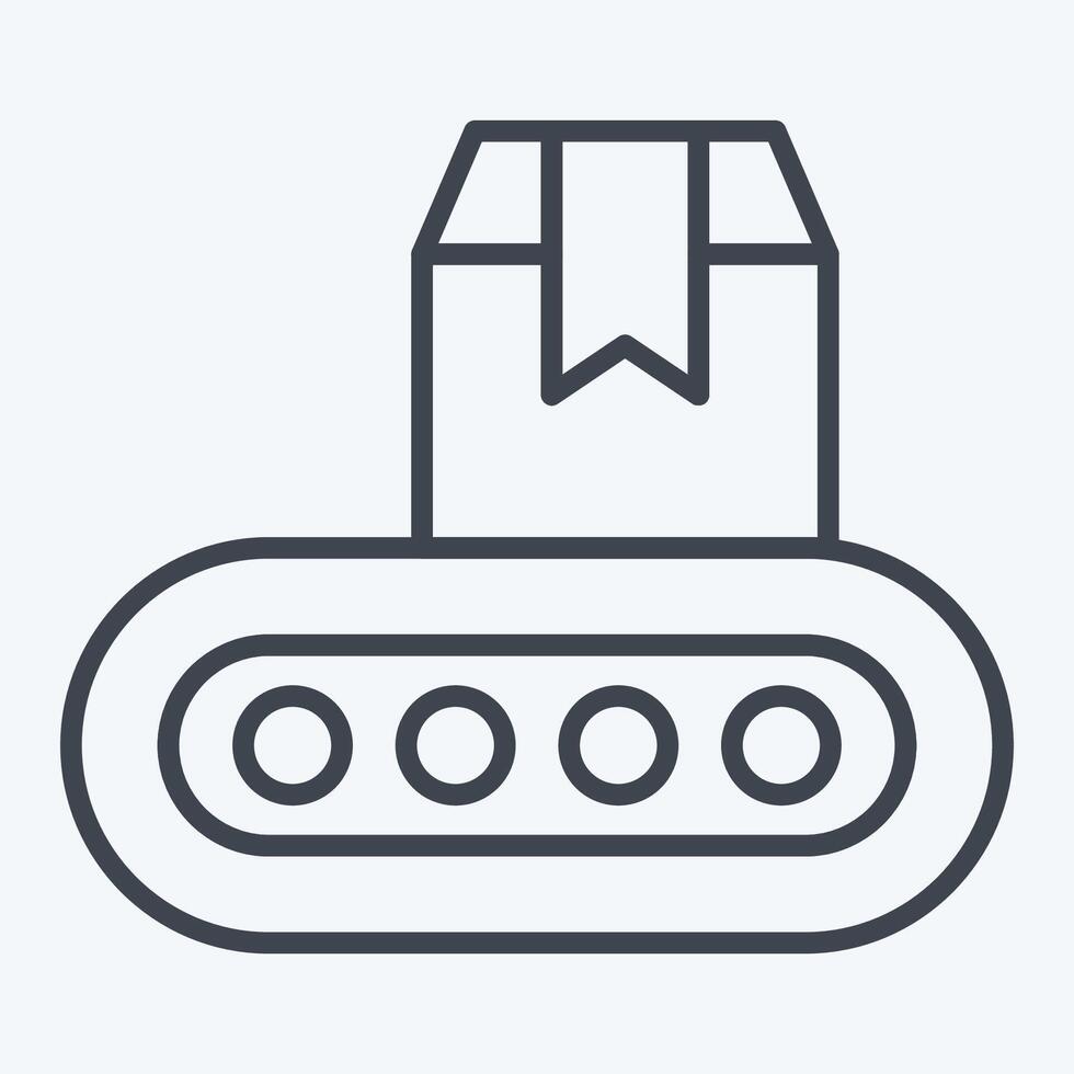 Icon Industrial Robot. related to Industry symbol. line style. design editable vector
