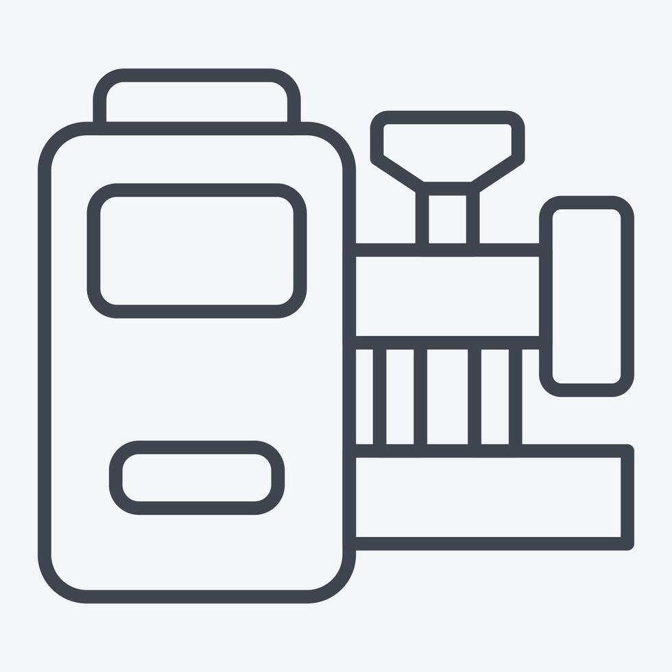 Icon Production Machine. related to Industry symbol. line style. design editable vector