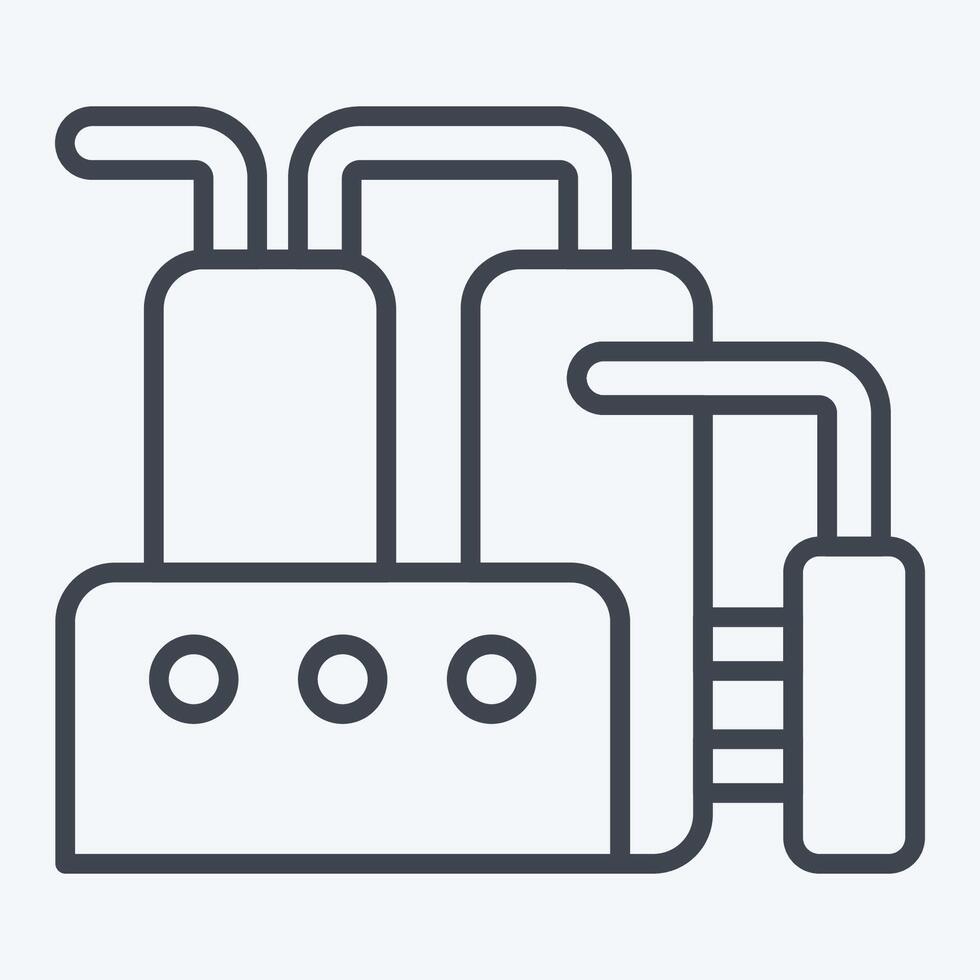 Icon Refinery. related to Industry symbol. line style. design editable vector