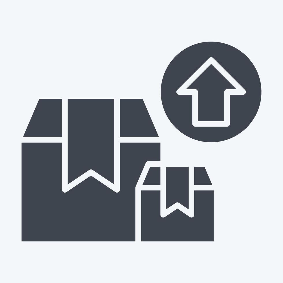 Icon Box. related to Industry symbol. glyph style. design editable vector