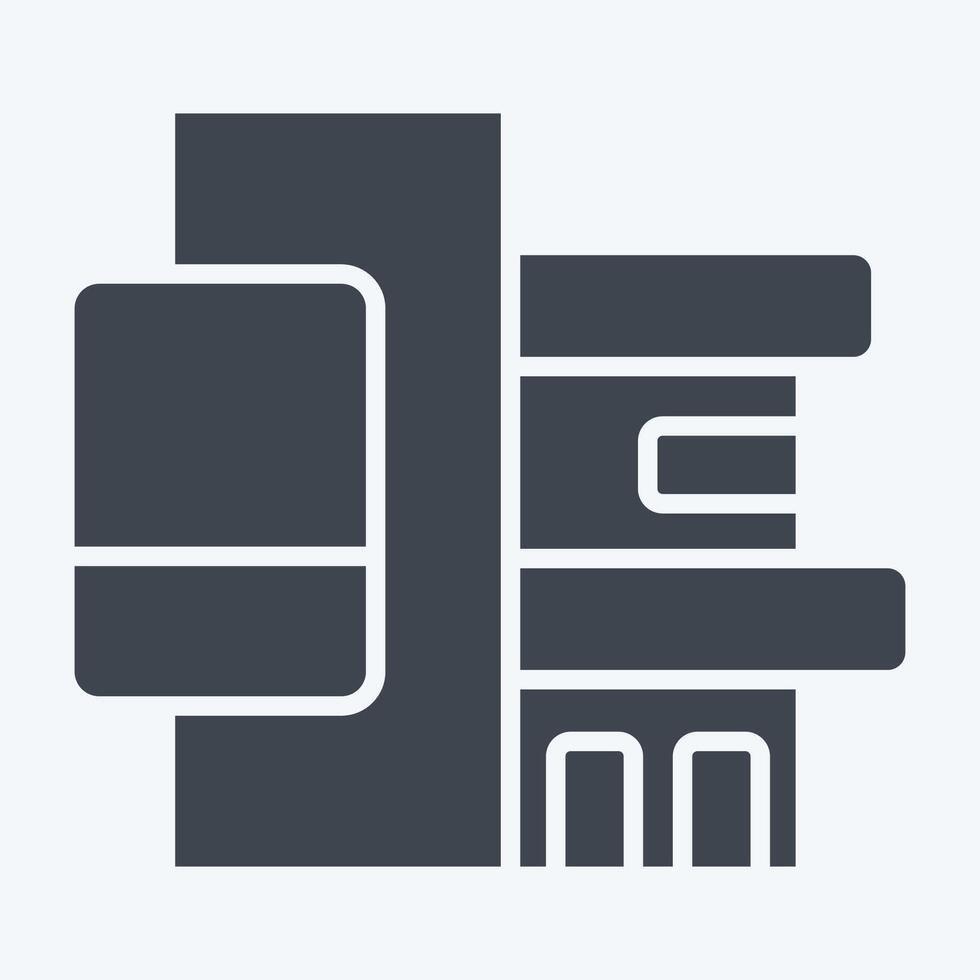 Icon Company Office. related to Industry symbol. glyph style. design editable vector