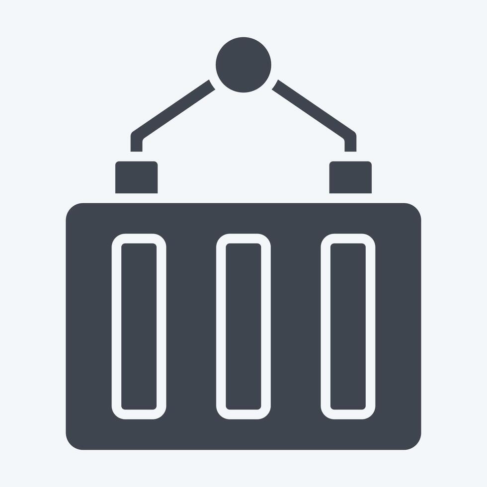 Icon Container. related to Industry symbol. glyph style. design editable vector