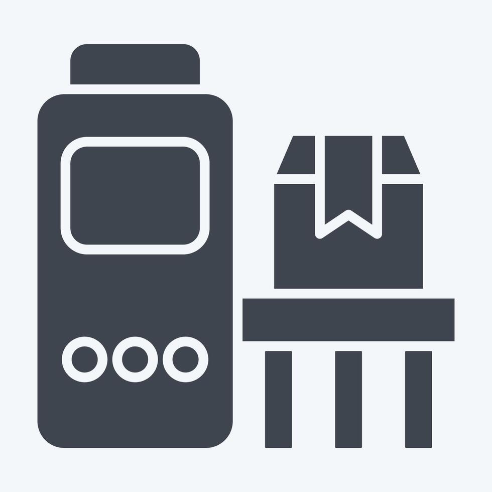 Icon Conveyor. related to Industry symbol. glyph style. design editable vector