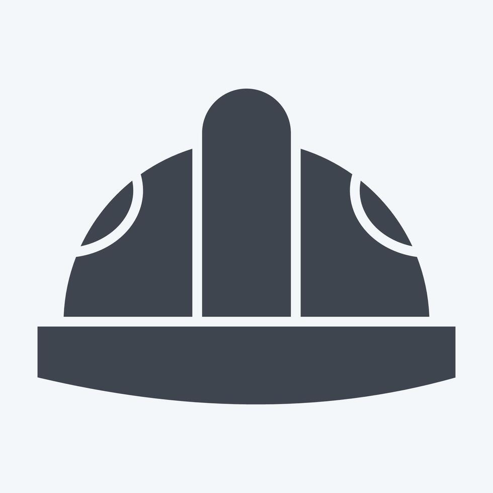 Icon Helmat. related to Industry symbol. glyph style. design editable vector