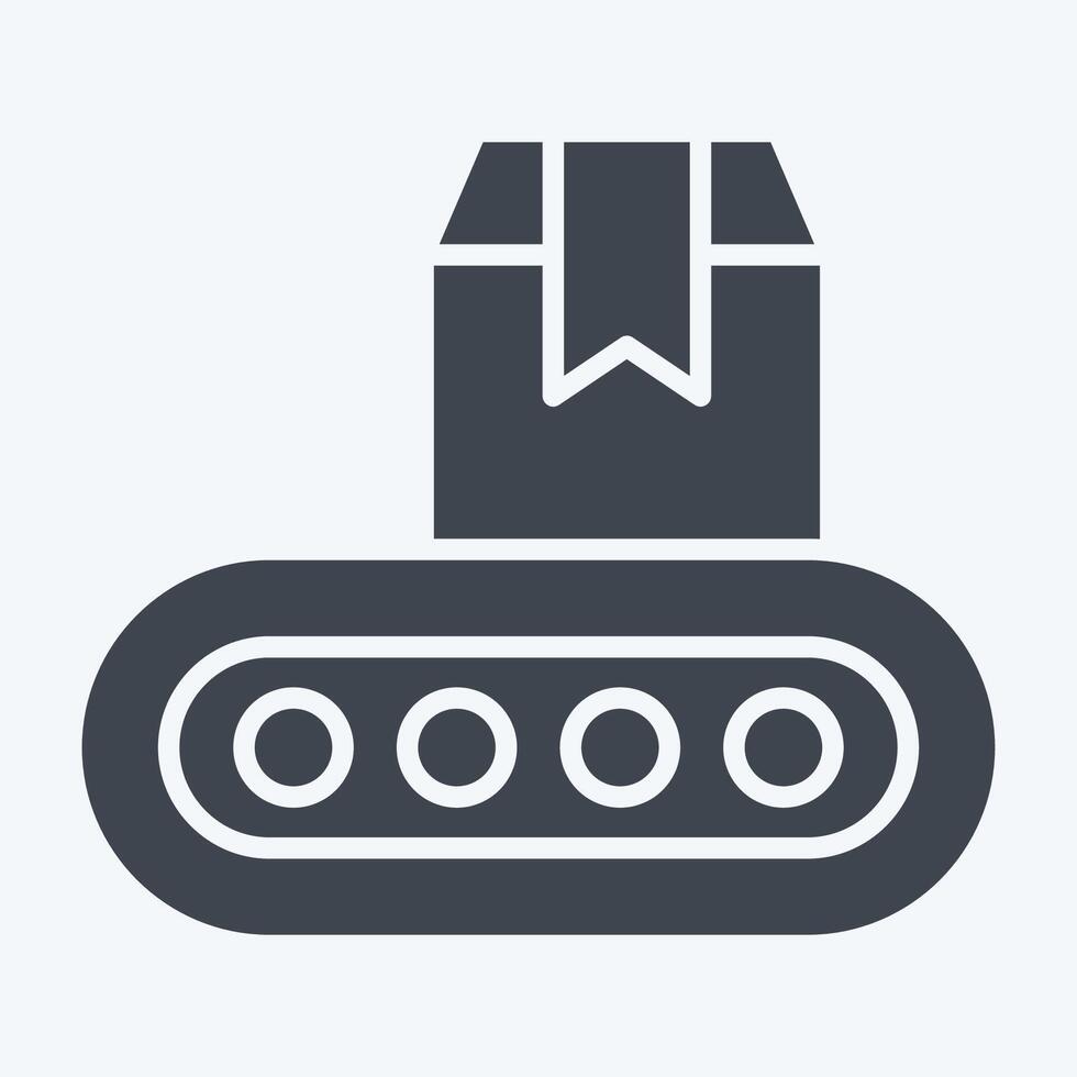 Icon Industrial Robot. related to Industry symbol. glyph style. design editable vector