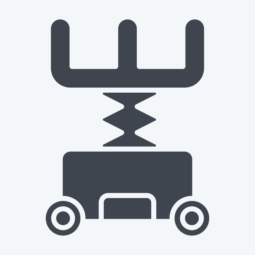 Icon Scissor Lift. related to Industry symbol. glyph style. design editable vector