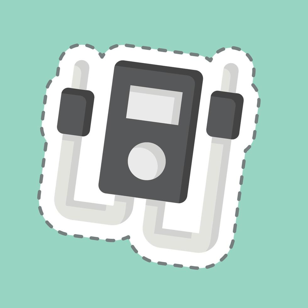 Sticker line cut Electrical Meter. related to Repair Tools symbol. design editable vector