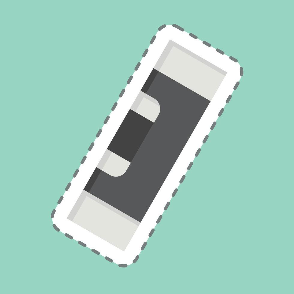 Sticker line cut Spirit Level. related to Repair Tools symbol. design editable vector