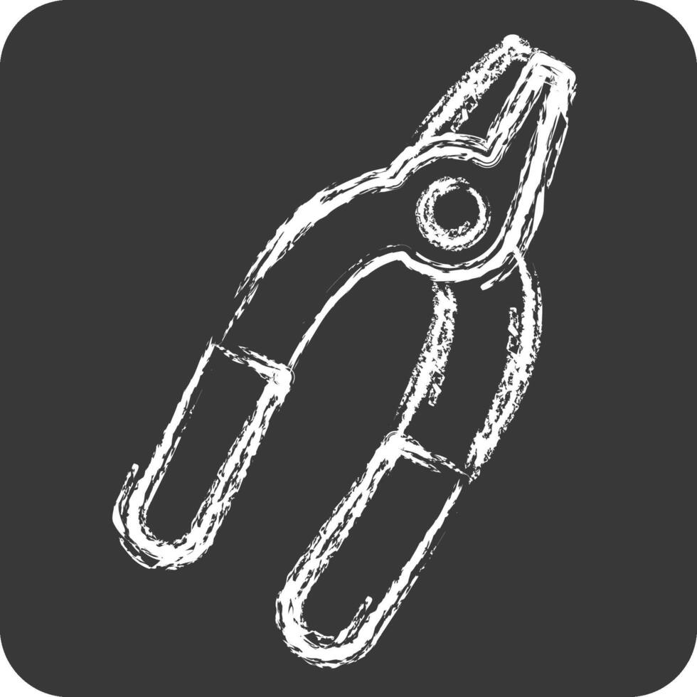 Icon Pliers. related to Repair Tools symbol. chalk Style. design editable vector