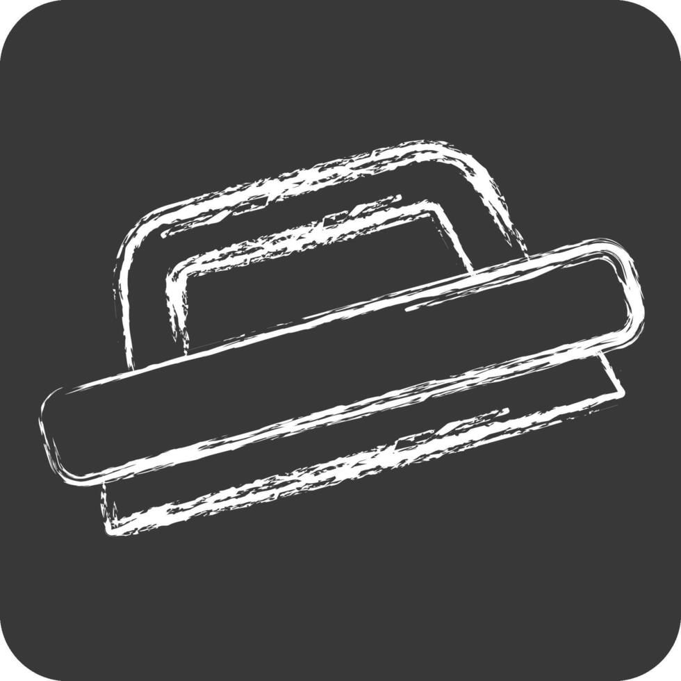 Icon Wood Trowel. related to Repair Tools symbol. chalk Style. design editable vector